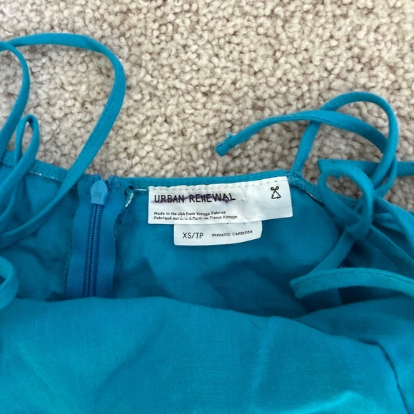 Urban renewal linen bright blue minidress - Picture 5 of 5